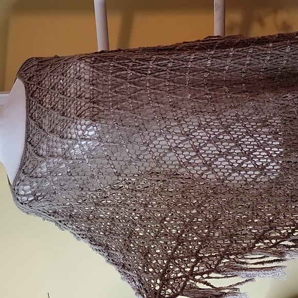 Tan Poncho Tassle Sequin - Picture 7 of 7